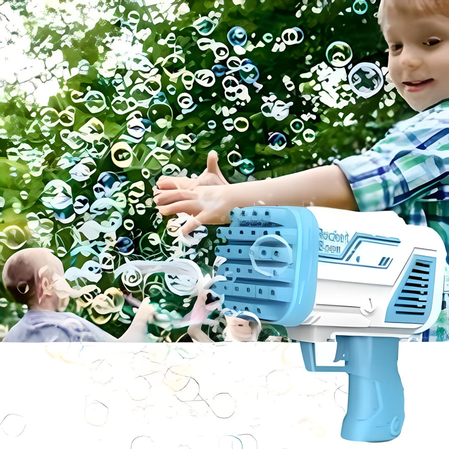 BubbleFan - 32 Holes Bubble Machine Gun with Cooling Fan