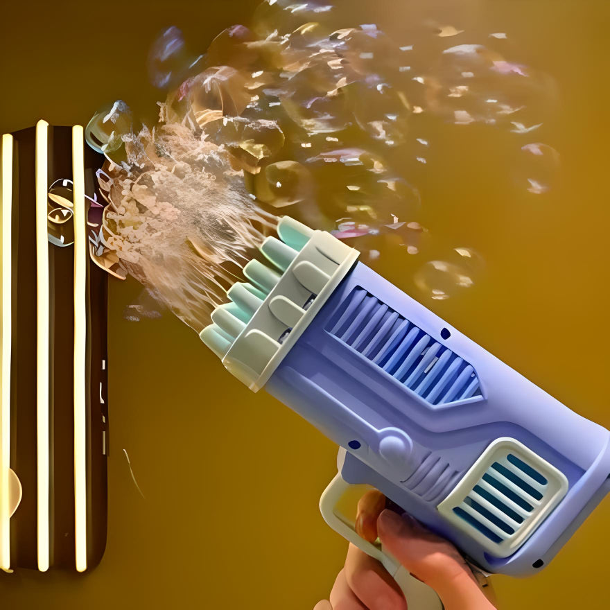 BubbleFan - 32 Holes Bubble Machine Gun with Cooling Fan