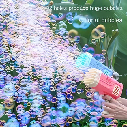 BubbleFan - 32 Holes Bubble Machine Gun with Cooling Fan