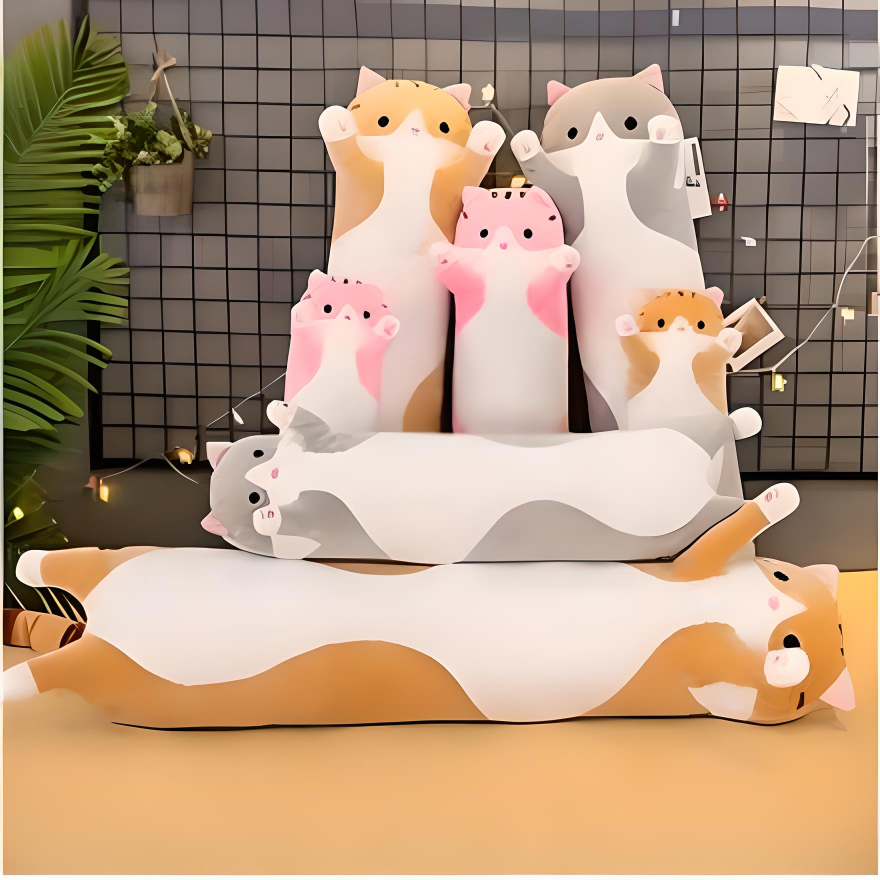 CuddleCat - Long Cat-Shaped Comfort Plush Pillows